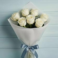 Букет 7 Белых роз Эдлесс Лав #REPLACE_PRED# Подлесном