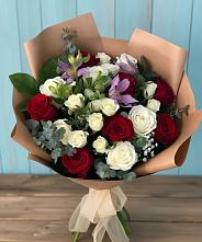 Букет цветов из:  Розы и Альстромерии в Подлесном