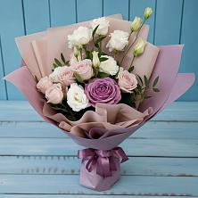 Букет цветов из:  Розы и Лизиантусы в Подлесном