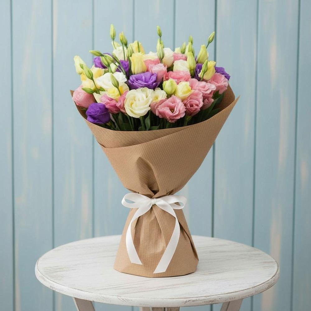 Букет цветов из: Лизиантусы в Подлесном