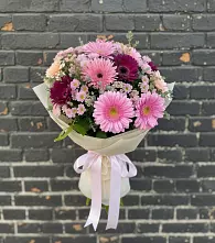 Букет цветов из:  Герберы и Хризантемы в Подлесном