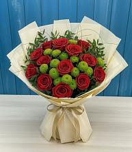 Букет цветов из:  Розы и Хризантемы в Подлесном