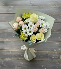 Букет цветов из:  Альстромерии, Розы и Хризантемы #REPLACE_PRED# Подлесном