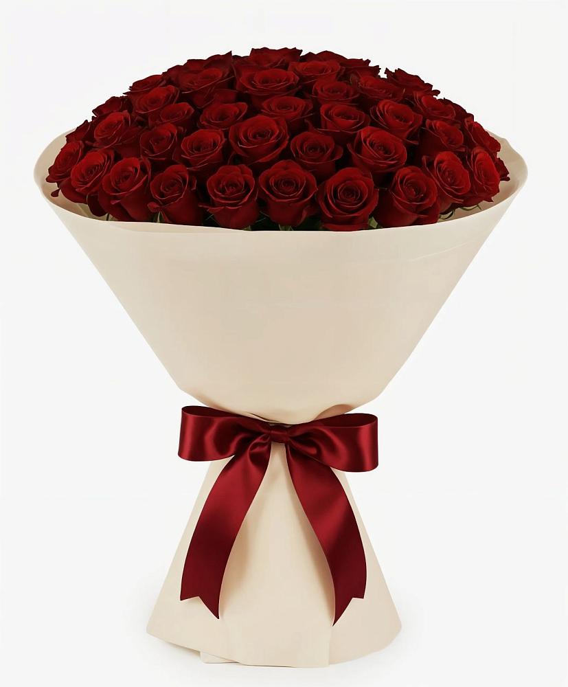 Букет 101 Бордовая роза Блэк Бакарра в Подлесном